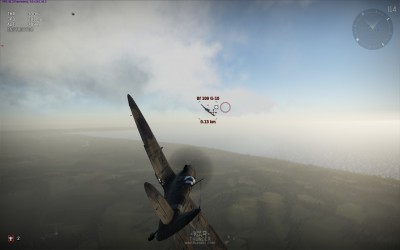 Assailing a Bf 109 from behind